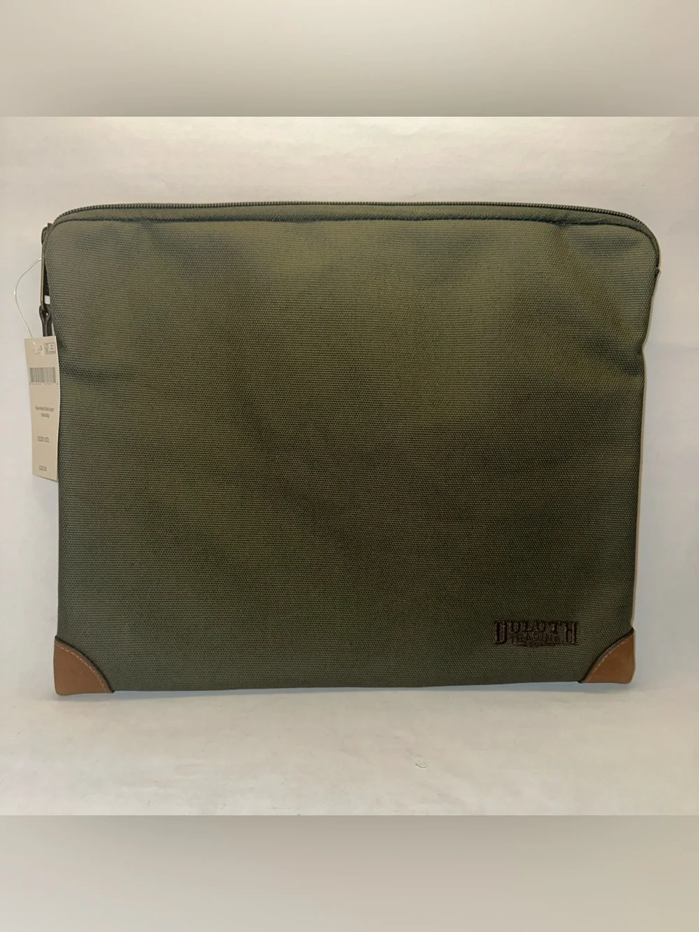 New Duluth Trading Co Fire Hose XL Parts Bag Olive Canvas Utility Pouch NWT